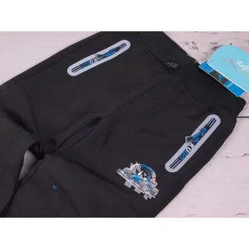 Funkční softshellové outdoor kalhoty oteplováky Kugo černé FORMULE outdoor vodoodpudivé velikost oblečení - děti: 104