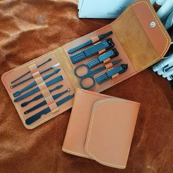 Profesionální manikúrní sada - 12 ks černé kávy