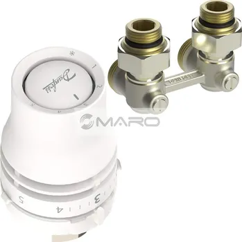 Ventil Danfoss SET radiátorový VK rohový RLV-KB 1/2" x 3/4" s termostatickou hlavicí REDIA M30x1,5, 015G5323