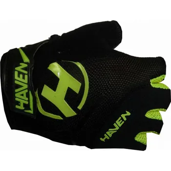 Cyklistické rukavice Rukavice HAVEN DEMO SHORT KID black/green