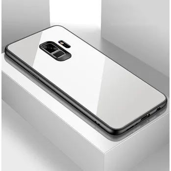 Pouzdro na mobilní telefon Beweare Skleněný kryt na Samsung Galaxy A8 Plus 2018 - bílý