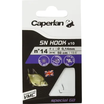 Rybářský háček CAPERLAN Háčky s návazcem na rybolov háček SN Hook Special GB 14