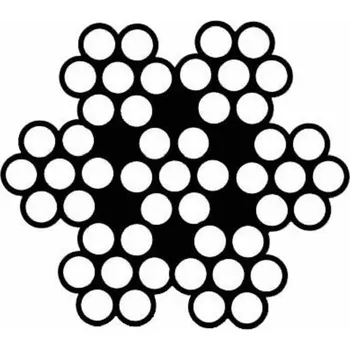 Lano Šestipramenné ocelové lano 6x7 - WSC Lano - průměr: 3,5 mm, Pevnost: 1960 MPa, Provedení: Pozink