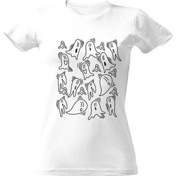 Dámské tričko Tričko s potiskem Strašidla - halloweenský dámské