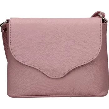 Kabelka Dámská kožená crosbody kabelka Italia Alice - růžová