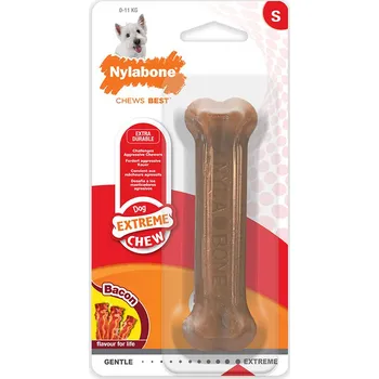 Hračka pro psa Nylabone hračka Extreme kost příchuť slanina S