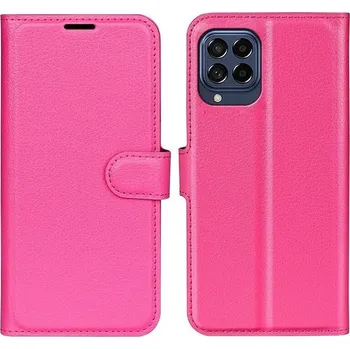 Pouzdro na mobilní telefon Litchi PU kožené peněženkové pouzdro na mobil Samsung Galaxy M53 5G - rose