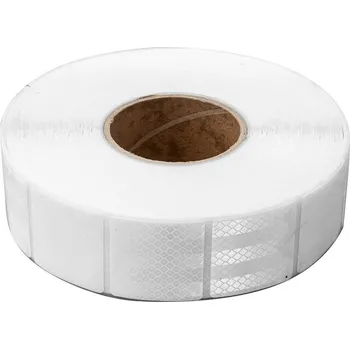 Reflexní páska obrysová Bílá v segmentech - role 45 m