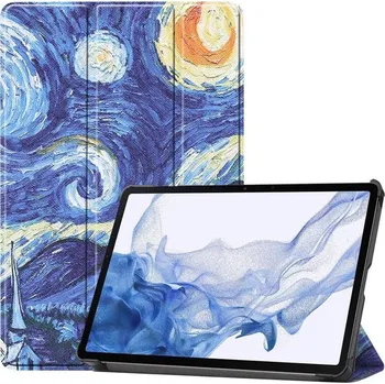 Pouzdro na tablet Patte chytré PU kožené pouzdro na tablet Samsung Galaxy Tab S8 - olejomalba