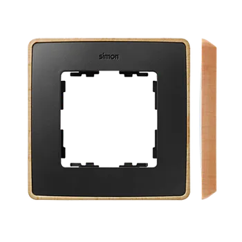 vypínač SIMON 82 Detail 8201610-271 rámeček 1 - násobný Detail SELECT-dřevo, bílá / základna dřevo