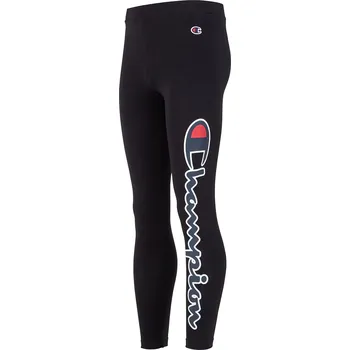 Dívčí legíny dětské legíny CHAMPION - BLACK - 9-10 let (Champion Logo Legging)