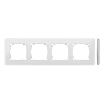 vypínač SIMON 82 Detail 8200640-030 rámeček 4 - násobný Detail ORIGINAL - mono bílá/základna šedá