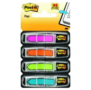 Záložka Samolepící záložky Post-it® "šipky" - mix neonových barev, 4 ks