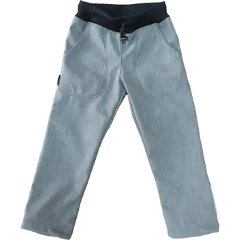 Chlapecké kalhoty Fantom Softshellové kalhoty s FLEECEM - SLIM STŘIH - PRODLOUŽENÁ DÉLKA - šedý melír KONFEKČNÍ VELIKOST: 98