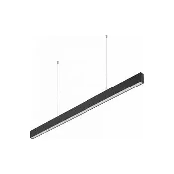 GTV Závěsné svítidlo LED LIVIA, 40 W, 3600 lm, AC 220–240 V, 50–60 Hz, 100°, RA>80, IP20, AL/PC, 4000 K, 120 cm, černé