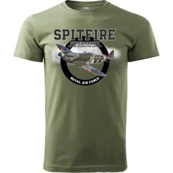 Pánské tričko STRIKER Supermarine Spitfire New olivové