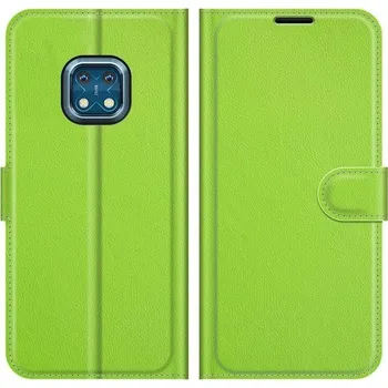 Pouzdro na mobilní telefon Litchi PU kožené peněženkové pouzdro na mobil Nokia XR20 - zelené