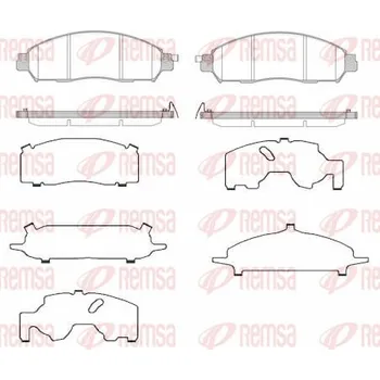 Brzdová destička Sada brzdových destiček, kotoučová brzda REMSA 1612.24