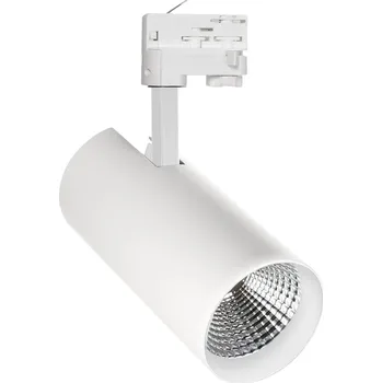 Bodové svítidlo LED lištový reflektor Branta 19W 2660 lm 4000K Ra80 36°, třífázový adaptér, bílý