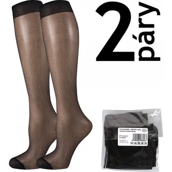 Dámské punčochy NYLON KNEE-SOCKS 2 páry 20 DEN punčochové podkolenky Lady B - SÁČEK