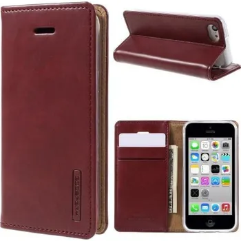 Pouzdro na mobilní telefon Moon PU kožené pouzdro na iPhone 5C - vínové