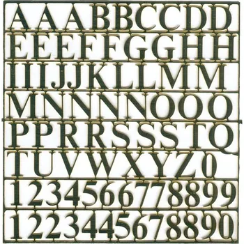 Krick Modelltechnik Sada písmen mosaz 10 x 0,3 mm