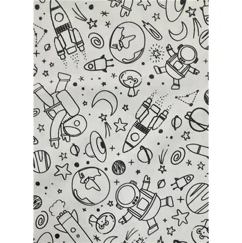 Bavlněná látka na vybarvování š. 150 cm = vesmír