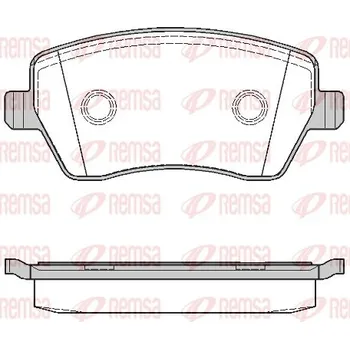 Brzdová destička Sada brzdových destiček, kotoučová brzda REMSA 0987.00
