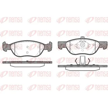 Brzdová destička Sada brzdových destiček, kotoučová brzda REMSA 0587.00
