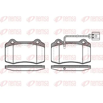 Brzdová destička Sada brzdových destiček, kotoučová brzda REMSA 0434.01