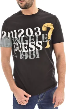 Pánské tričko Guess Jeans Guess tričko - černé Velikost: M
