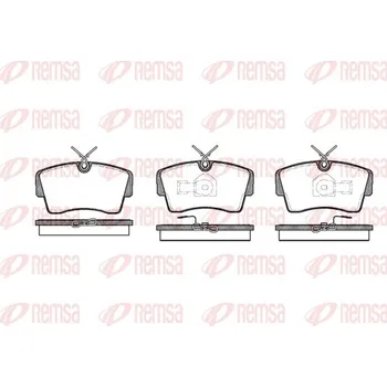 Brzdová destička Sada brzdových destiček, kotoučová brzda REMSA 0173.00