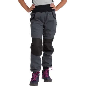 Chlapecké kalhoty Unuo softshellové kalhoty s fleecem street strong tm. šedá Velikost: 140/146