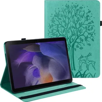Pouzdro na tablet Tree PU kožené peněženkové pouzdro na tablet Samsung Galaxy Tab A8 10.5 (2021) - zelené