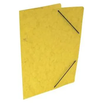 Prešpánové desky s gumičkou bez chlopní HIT Office - A4, žluté, 20 ks