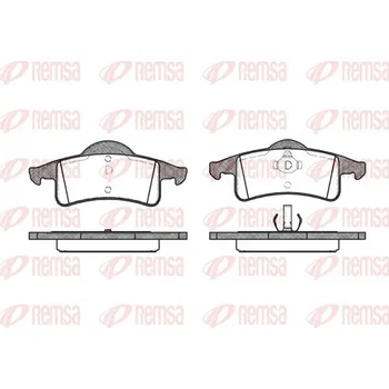 Brzdová destička Sada brzdových destiček, kotoučová brzda REMSA 0758.00