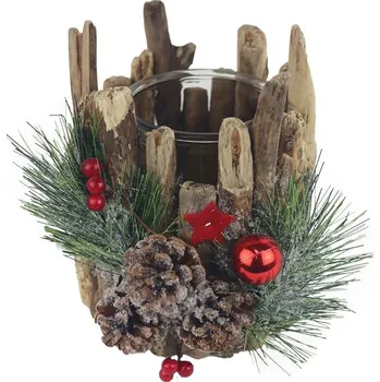 Vánoční svícen Dekorační svícen na 1 svíčku P1898/2