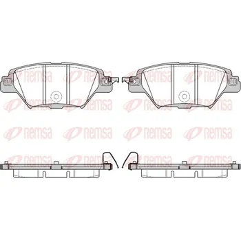 Brzdová destička Sada brzdových destiček, kotoučová brzda REMSA 1712.04
