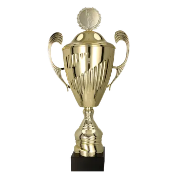 Kovový pohár s poklicí | Zlatý Výška: 42 cm, Průměr: 16 cm