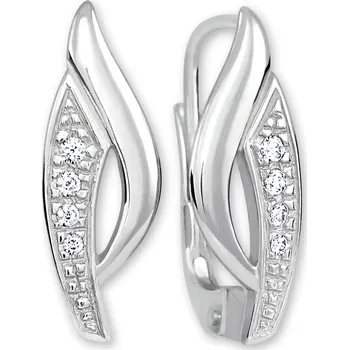 Náušnice Soliter Náušnice z bílého zlata se zirkony 239 001 00660 07 + 2 měsíce na vrácení zboží