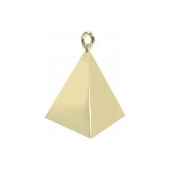 Balónek Qualatex Závaží pyramida zlatá 115g