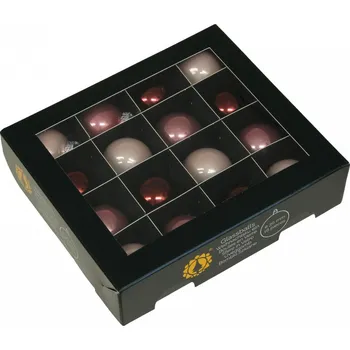 Vánoční dekorace Skleněné baňky divoký květ 3 cm, sada 16 ks