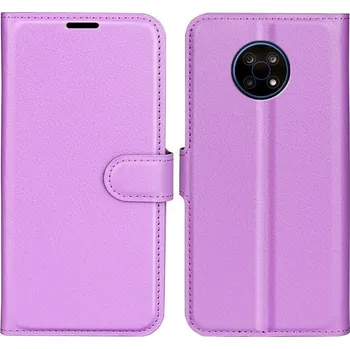 Pouzdro na mobilní telefon Litchi PU kožené peněženkové pouzdro na mobil Nokia G50 - fialové