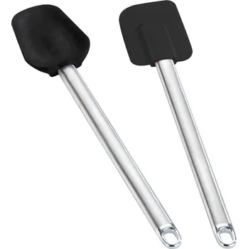 Obracečka Silikonová lžíce a špachtle, držáky z nerezové oceli, Maximex