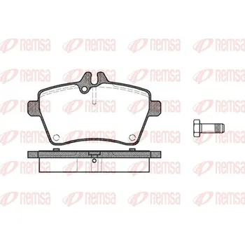 Brzdová destička Sada brzdových destiček, kotoučová brzda REMSA 1144.00