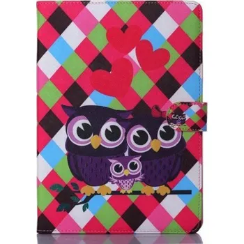 Pouzdro na tablet Lucky peněženkové pouzdro na tablet iPad Air - soví rodinka