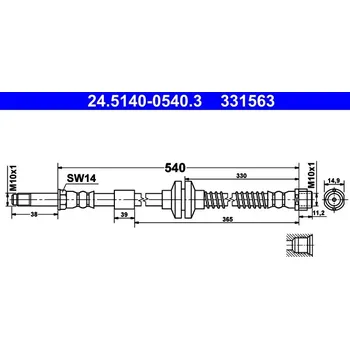 Brzdová hadice Brzdová hadice ATE 24.5140-0540.3