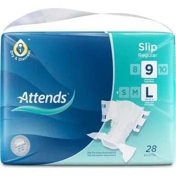 Inkontinenční kalhotky Attends Slip Regular 9 L—Kalhotky absorpční plenkové 28 ks