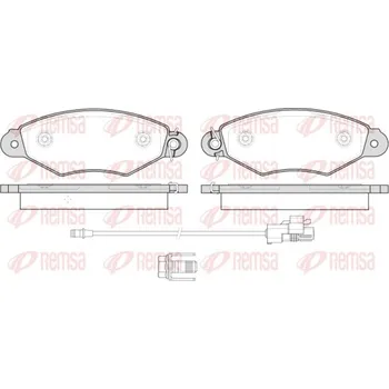 Brzdová destička Sada brzdových destiček, kotoučová brzda REMSA 0643.30