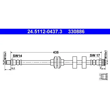 Brzdová hadice Brzdová hadice ATE 24.5112-0437.3